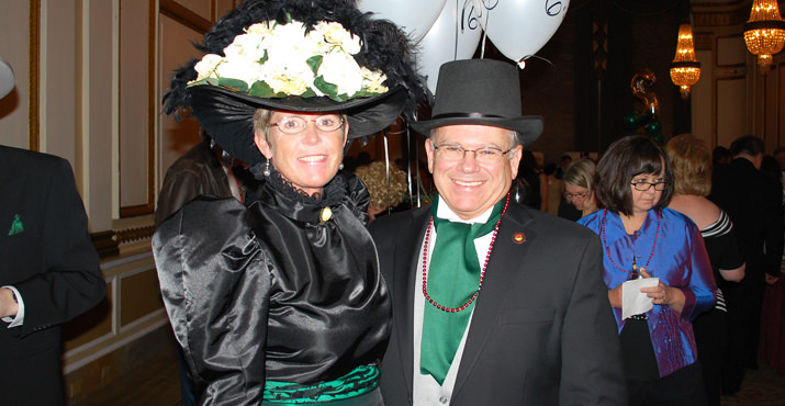 Sue and Dennis Bunday can in costume to supported the Royal Rosarian Foundation