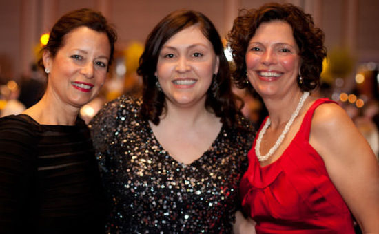 Ambassador Dinner Chairs Kim Bradley and Chris Nickerson flank Jessica ...